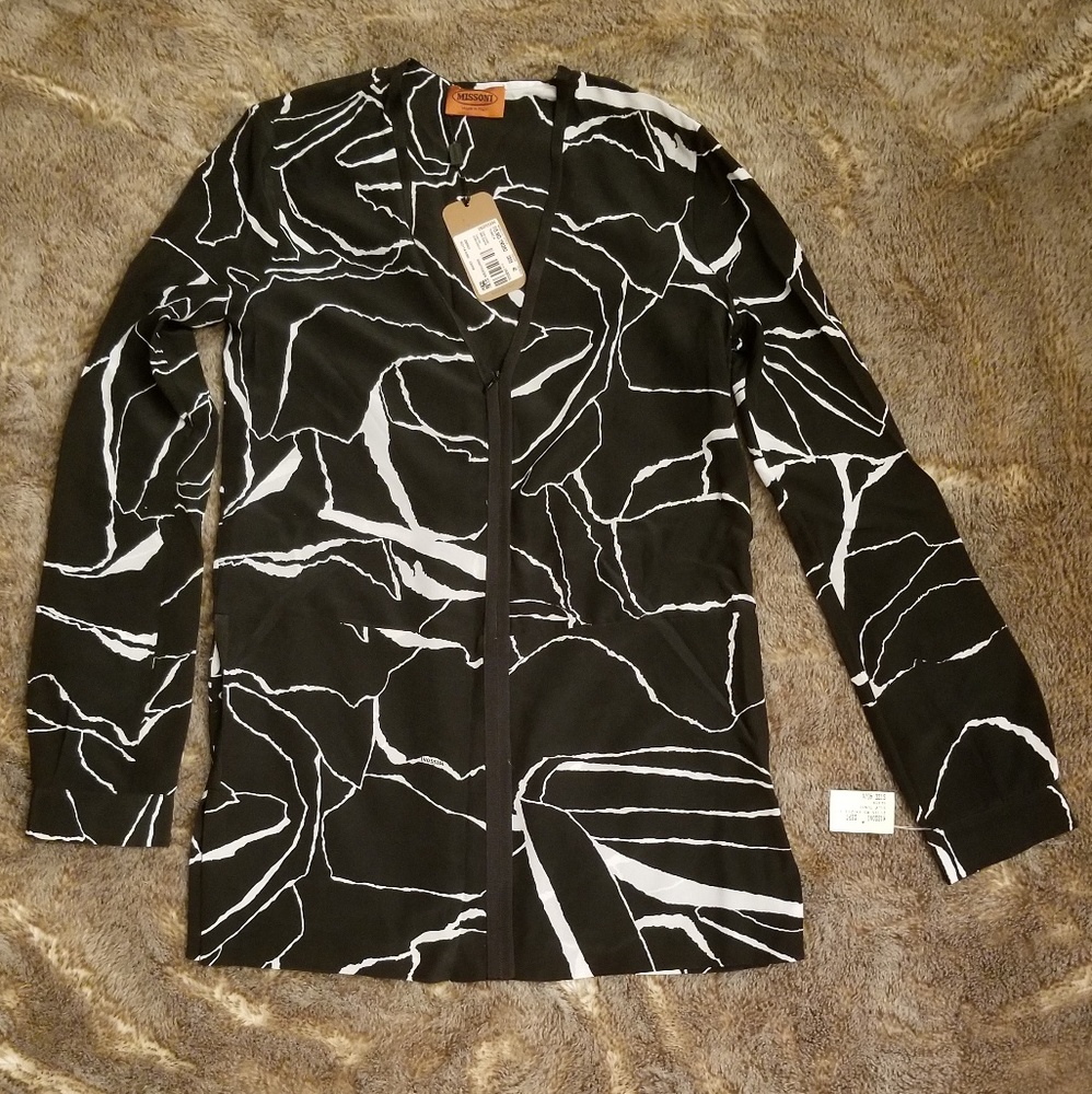 New with tags Missoni zippered tunic and RFID tag